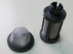 Wire mesh-resin integrated type (The resin part is molded externally.)
